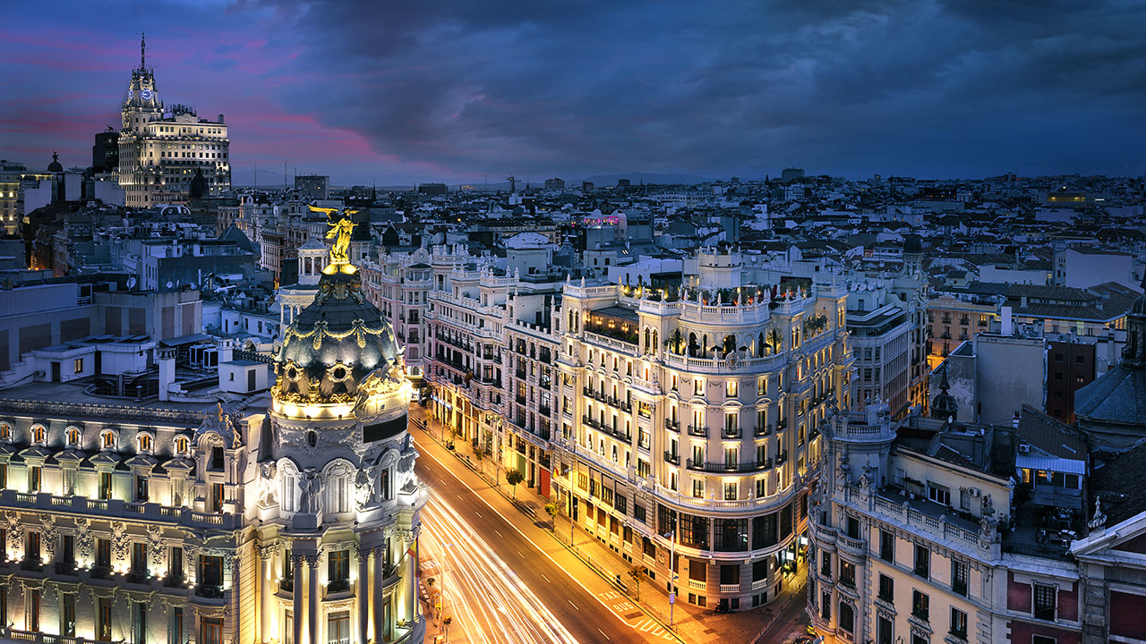 Madrid city center, Gran Vis Spain